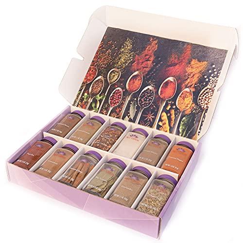 Nice Saffron 12 Pack Indian Culinary Chef's Spice Seasoning Set Collection