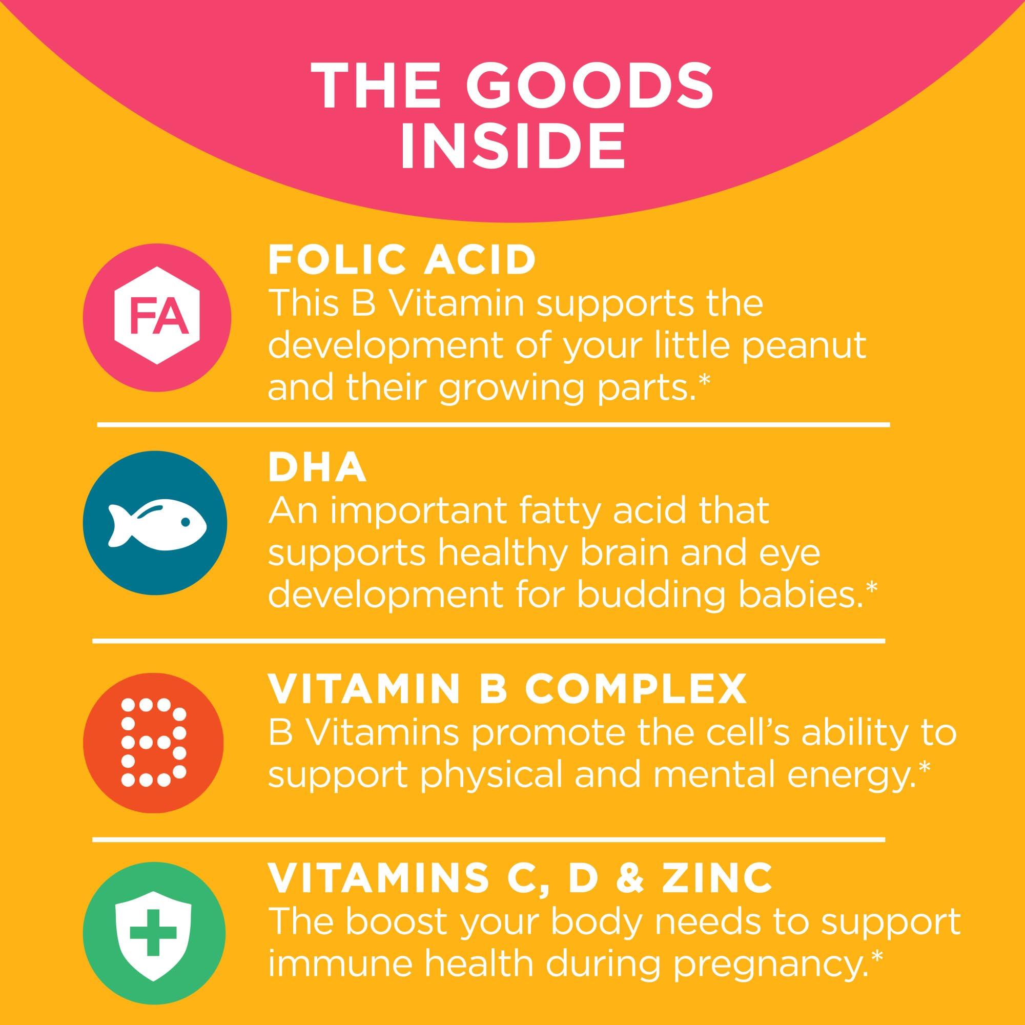 OLLY OLLY Ultra Strength Prenatal Multivitamin Softgels, Supports Healthy Growth, Brain Development & Ultra Strength Hair Softgels, Supports Hair Health, Biotin, Keratin, Vitamin D, B12