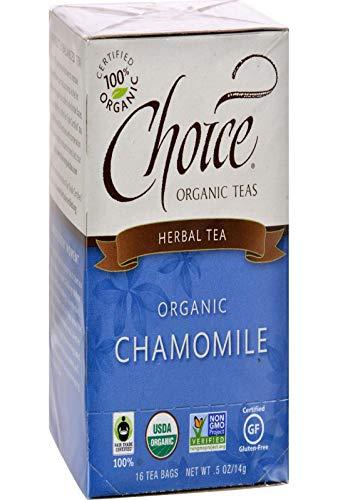 Choice Organics Choice Organic Teas Herbal Tea, 3 Boxes of 16 (48 Tea Bags), Chamomile, Caffeine Free