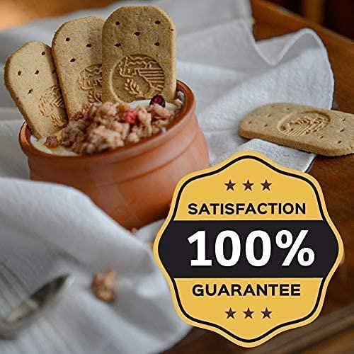 Olyra Ancient Greek Grains Olyra Breakfast Biscuits Cinnamon Tahini, Kids Healthy Snacks, Low Sugar, High Fiber, Plant-Based Protein Cookies, Organic Breakfast Cookies with Ancient Greek Grains, 24 Packs