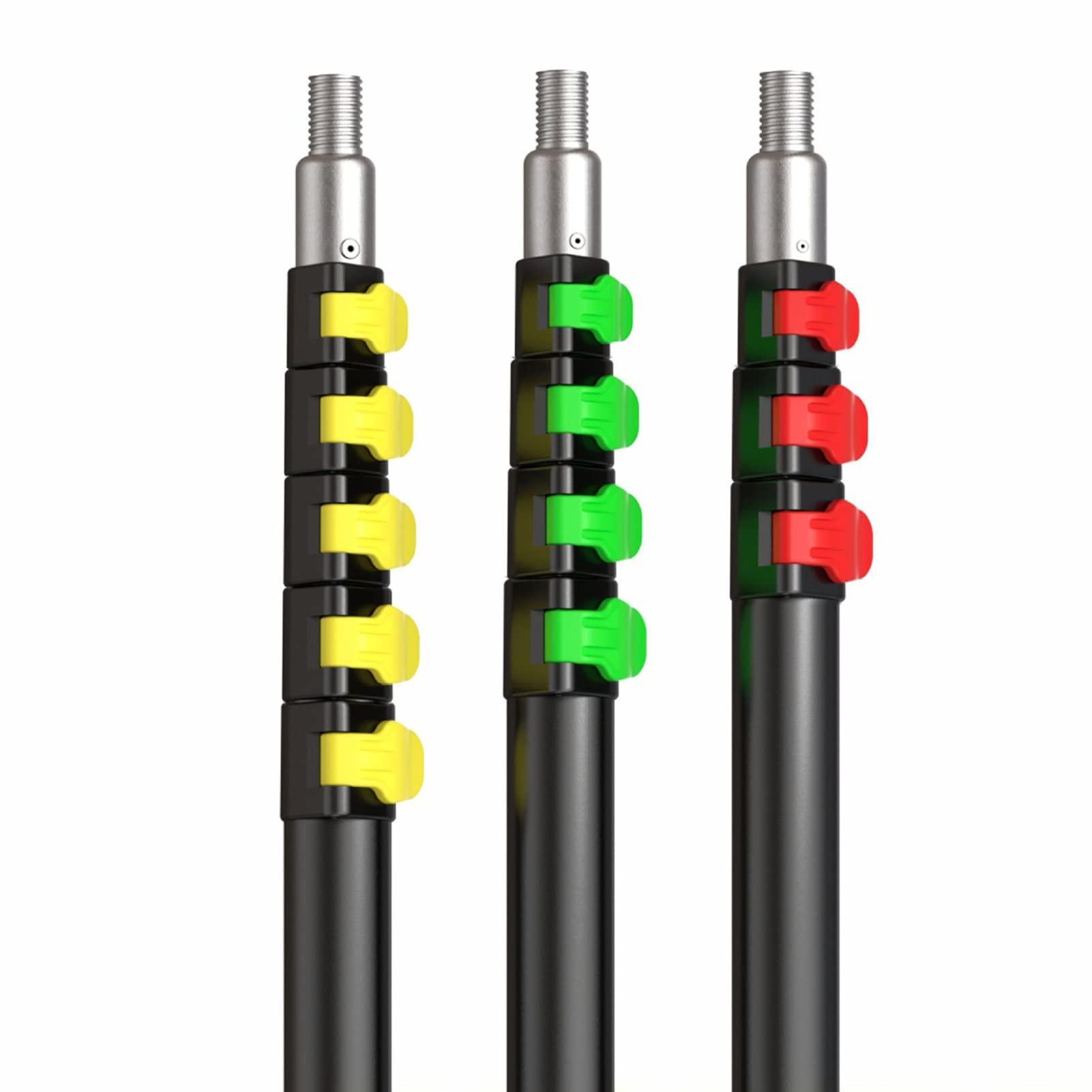 AoForce Easy flip-Tab Lock Mechanism Telescopic Pole, 2M-to-10.8M Telescopic Extension Pole, Lightweight Sturdy Aluminum Telescoping Pole, Cleaning, Trimming, Decorating Extension Pole (Color : Yellow, Size