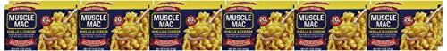 MUSCLE MAC MUSCLE MAC Deluxe Shells & Cheese, Cheddar, 11 Ounce (Pack of 12),Yellow,QP002