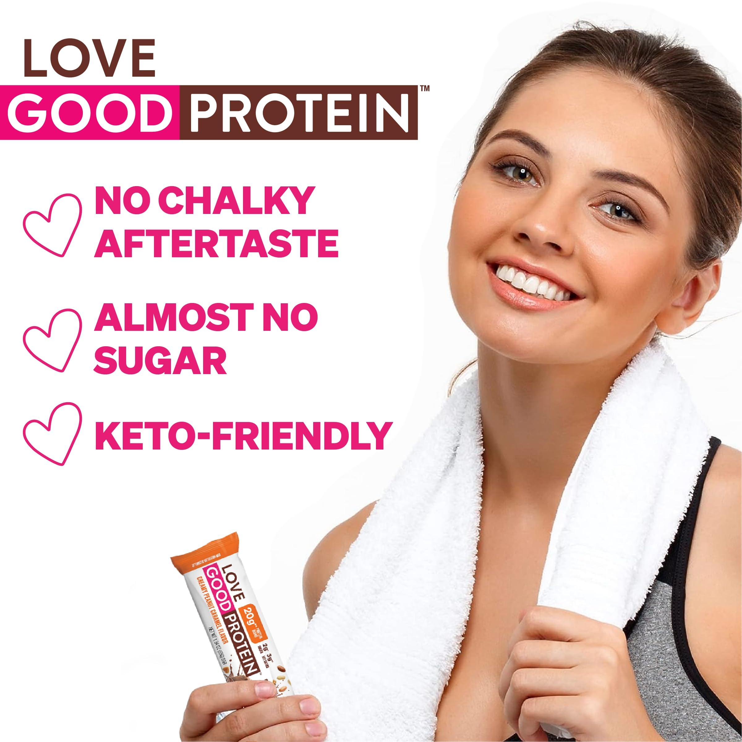 LOVE GOOD FATS Love Good Fats High Protein Bars - Peanut Caramel Protein Bar - 12 Pack