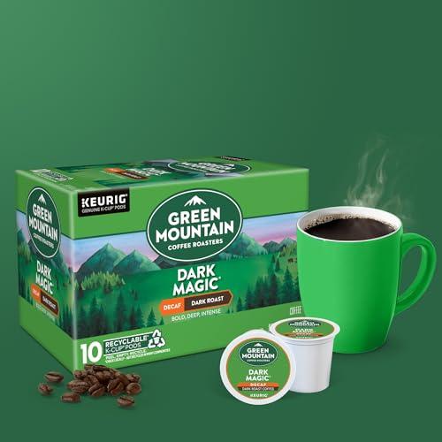 Green Mountain Coffee Roasters Green Mountain Coffee Dark Magic Decaf, Keurig Single Serve K-Cup Pods, Dark Roast Coffee, 60 Count, (6 Packs of 10)