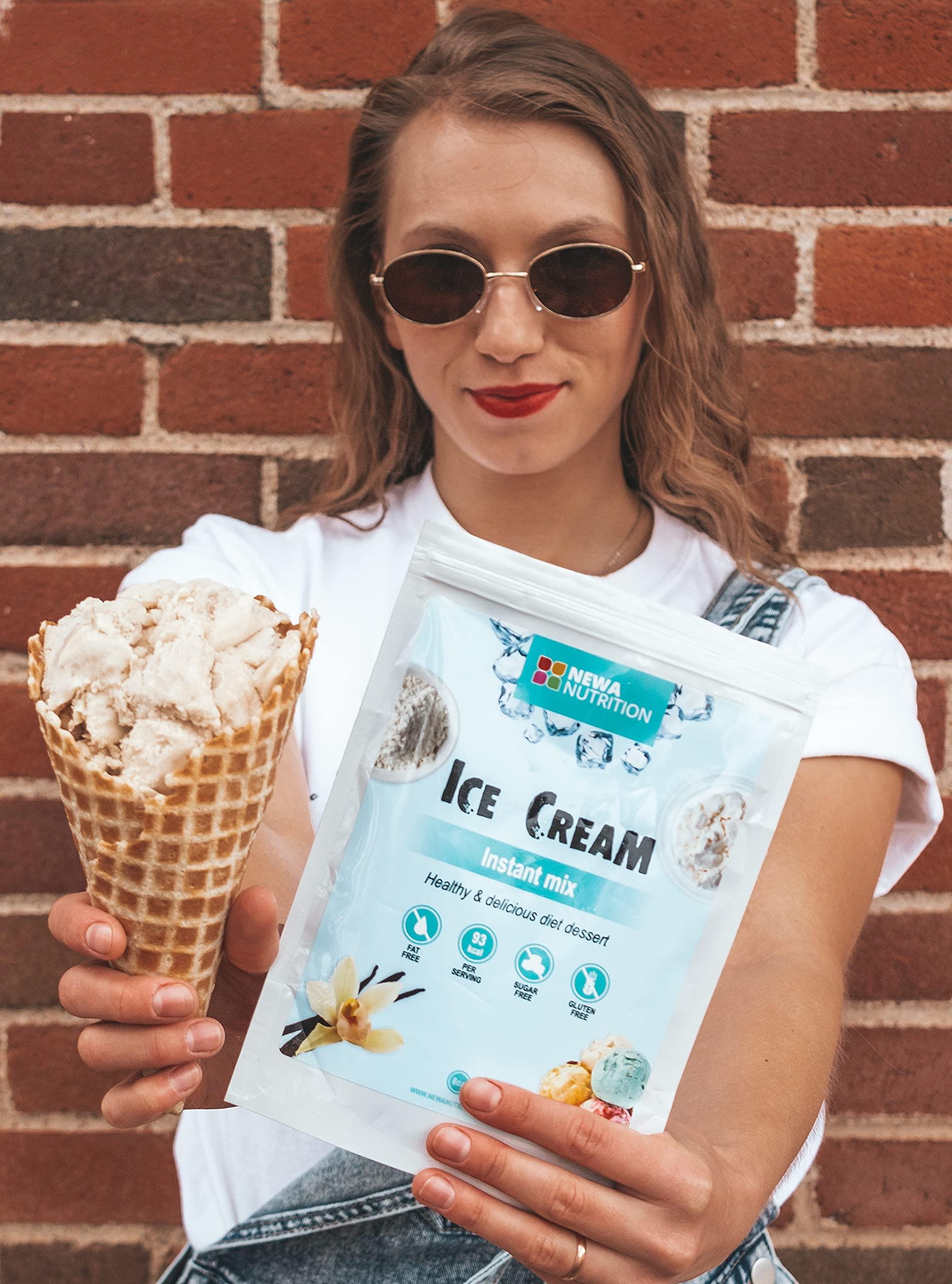 Newa Nutrition Sugar Free Ice Cream Mix – Keto Diet Friendly, Low Carb & Natural, Non GMO, Vanilla. Weight: 8oz/226.8 gr.