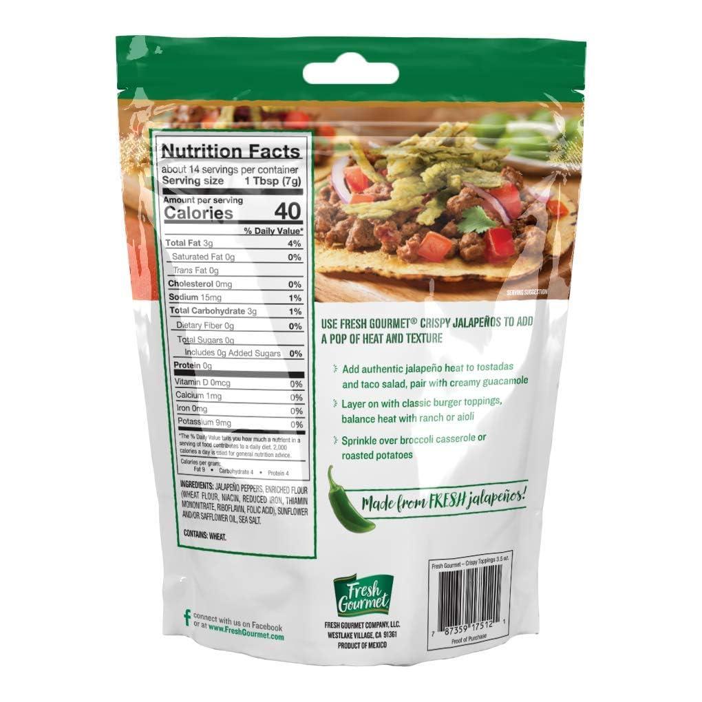Fresh Gourmet Fresh Gourmet Lightly Salted Crispy Jalapenos (3.5 Ounce (Pack of 3))