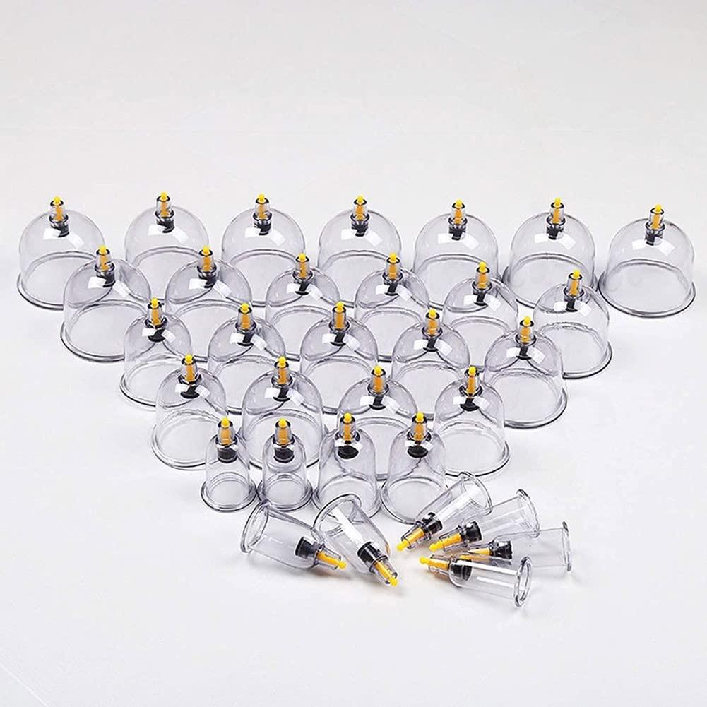 ZHANGZONG ZHANGZONG Cupping Therapy Set Cupping kit Cupping Set Equipment Physio air Chinese Professional Cupping Therapy Set Thickened Vacuum Cupping Device 32 Cans Household Suction Cupping Set/Cupping T