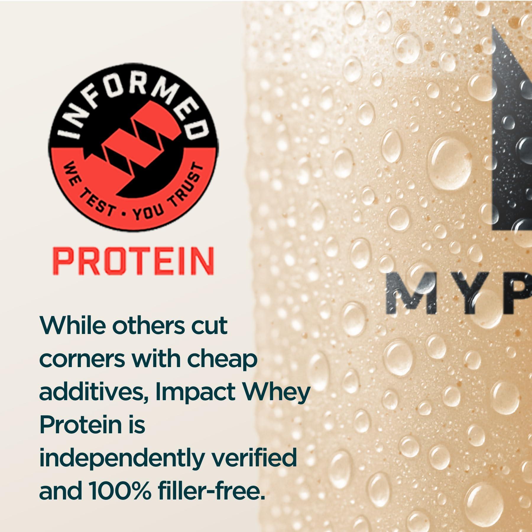 Myprotein Myprotein Impact Whey Protein Powder, 2.2 Lbs (30 Servings) Chocolate Milkshake, 22g Protein & 5g BCAA Per Serving, Protein Shake for Superior Performance, Muscle Strength & Recovery, Gluten Free