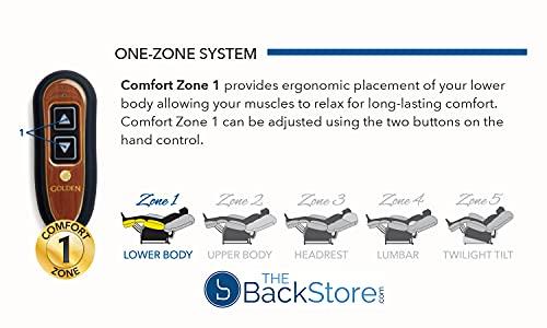 Golden Technologies Golden Technologies Comforter Series PR-531-LAR Large PR531 375 lb. Weight Capacity 3 Position Power Lift Chair Recliner - Oxford Blue Fabric