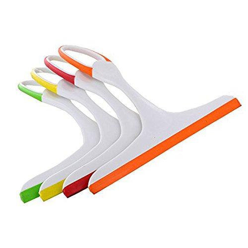 Black Duck Brand Set of 8 Black Duck Brand Slim Design 9.5" x 9" Window Shower Glass Squeegee Assorted Colors (8)