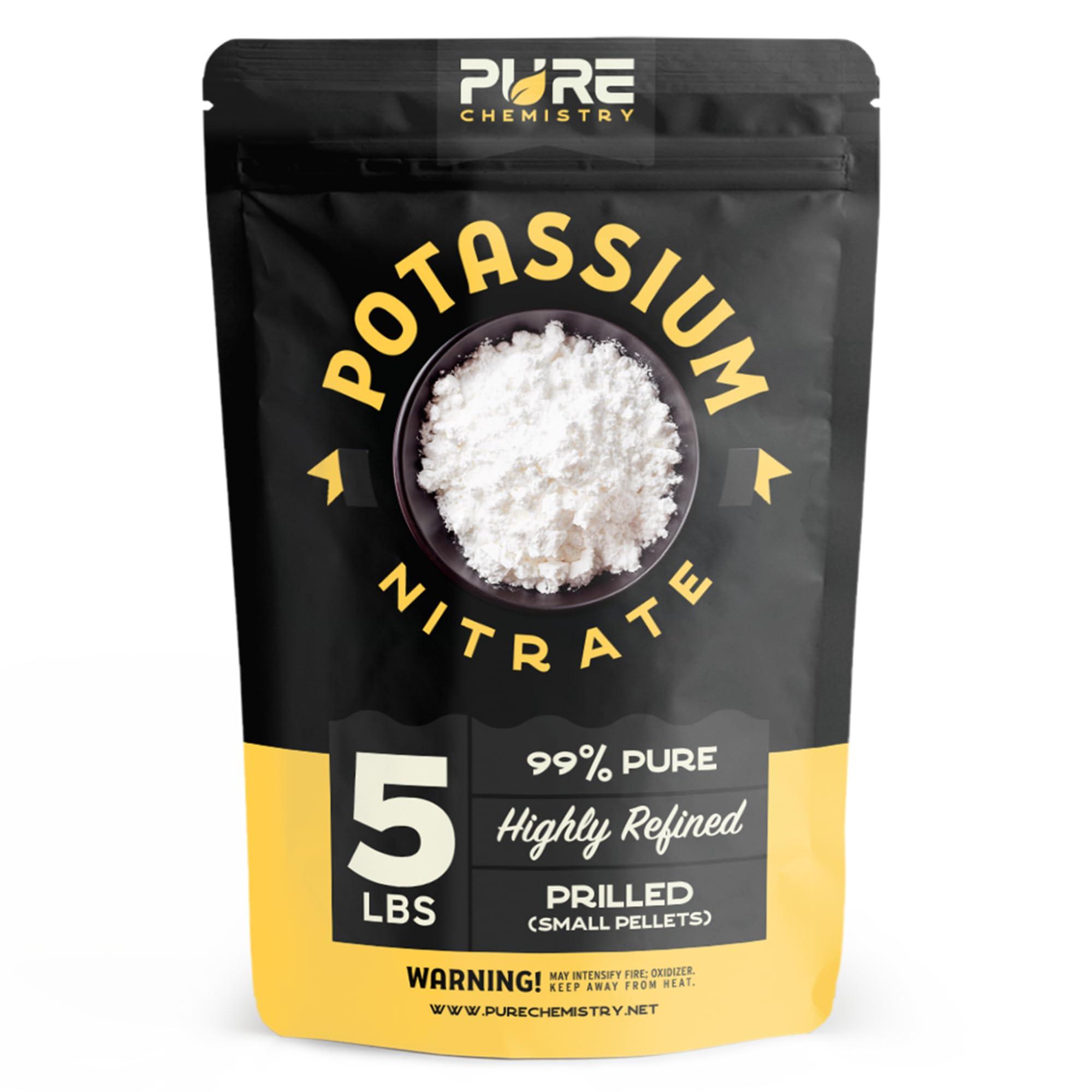 Ecoxall Ecoxall Prilled Potassium Nitrate Powder - 5 Pound - 99% Highly Refined - Multipurpose Uses - Use for Lawn Care, Tree Stump Removal and More - Tree Stump Remover - Industrial Grade Strength
