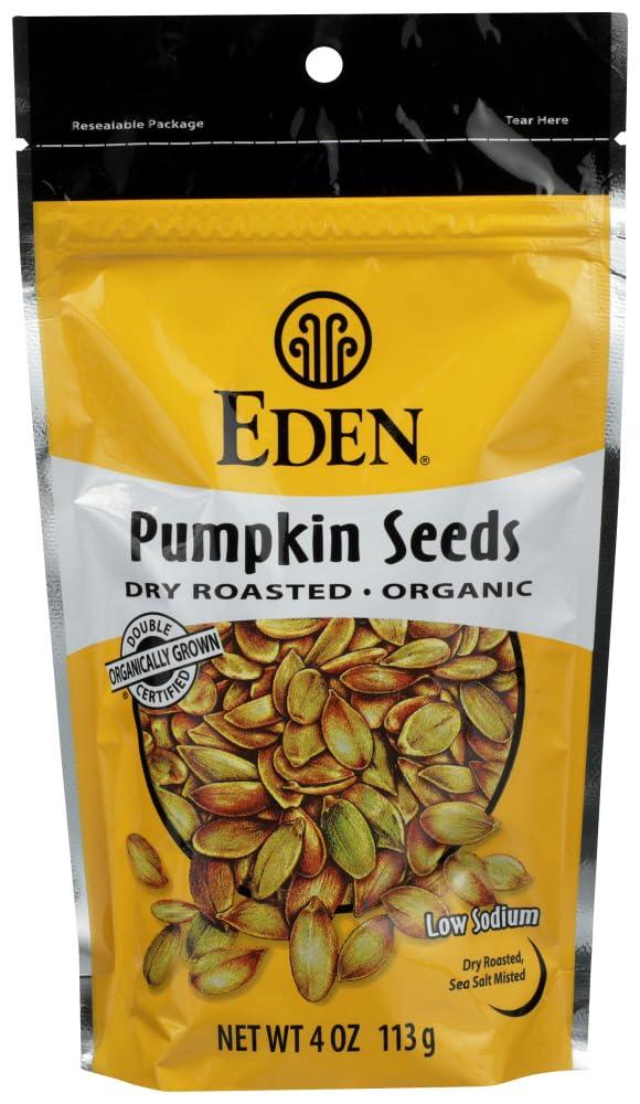 Eden Eden Organic Pumpkin Seeds, Dry Roasted, 4 oz Resealable Bags, 15 pk