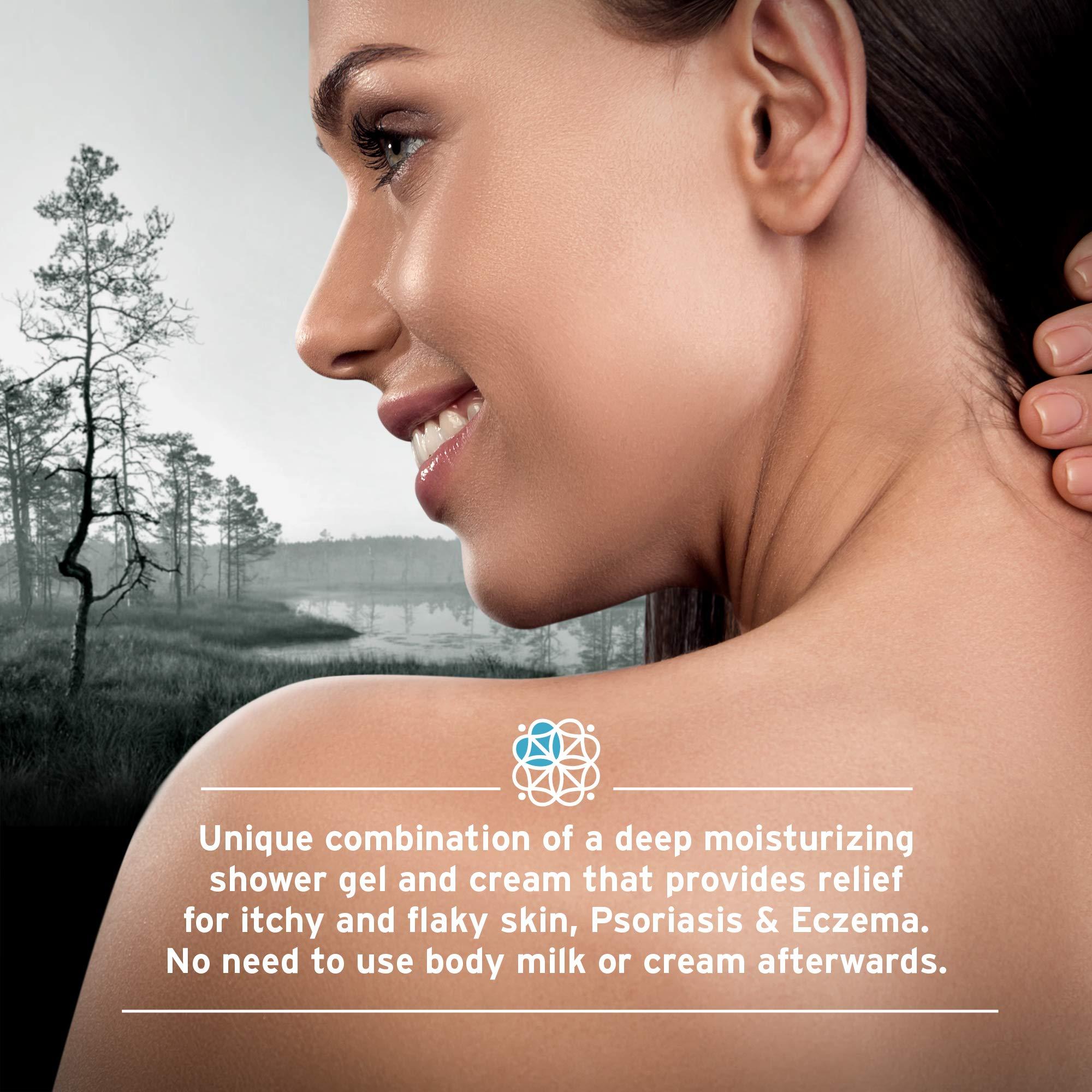 Sphagnum Botanicals Psoriasis Body Wash 100% Natural pH Balancing Acids and Olive Oil Shower Cream. Sulfate Free, Deep Moisturizing Treatment for Very Dry & Itchy Skin. Good for Relieving Eczema. 13.5 fl. Oz