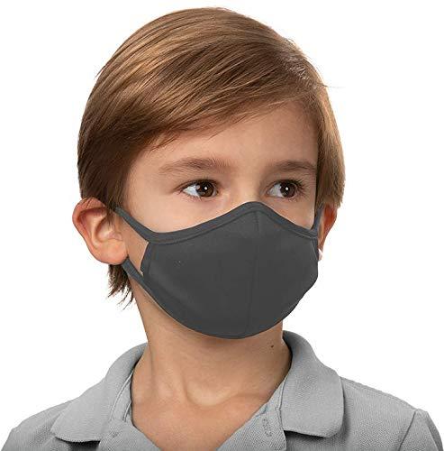 Badger Badger Sportswear Face Mask, 5 Pack with Laundry Bag, Comfortable Non-Elastic Ear Loops, Washable and Reusable, Soft Performance Fabric, Unisex, Made in The Americas