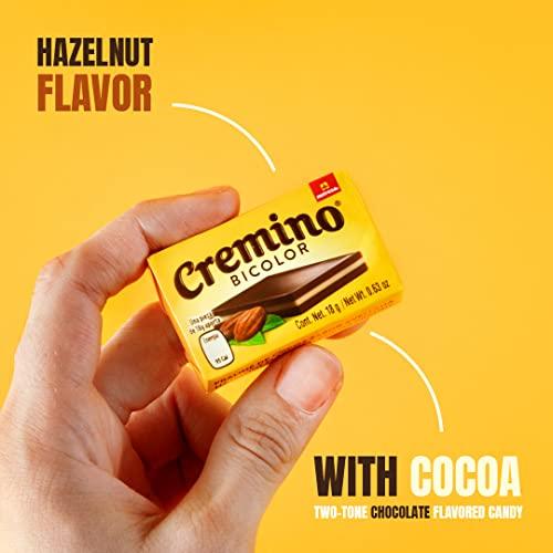 NUTRESA Cremino Bicolor Chocolate Tray | Hazelnut & Milk Chocolate Bars | Fine Taste | 24 Total Pieces | 15.2 Ounce (Pack of 1)