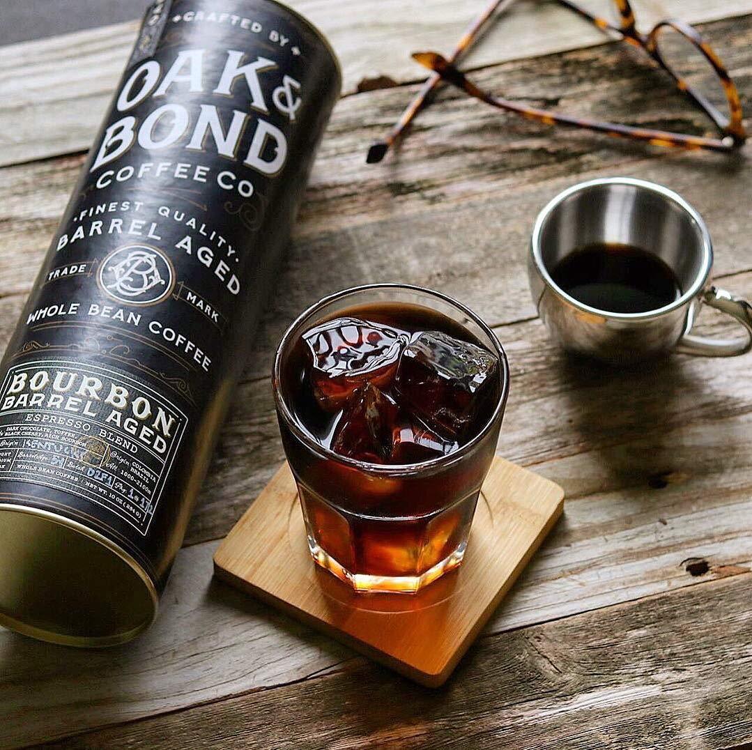 OAK & BOND Oak & Bond Coffee Co. Colombia Single Origin and Espresso Bourbon Barrel Aged Coffee Bundle, Whole Bean Arabica - 22oz. Total