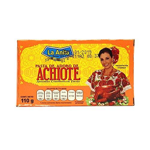 La Anita Pasta de Achiote Annatto Paste La Anita 3.5 Ounces Mexican Seasoning Pasta De Achiote La Anita (Pack of 4)