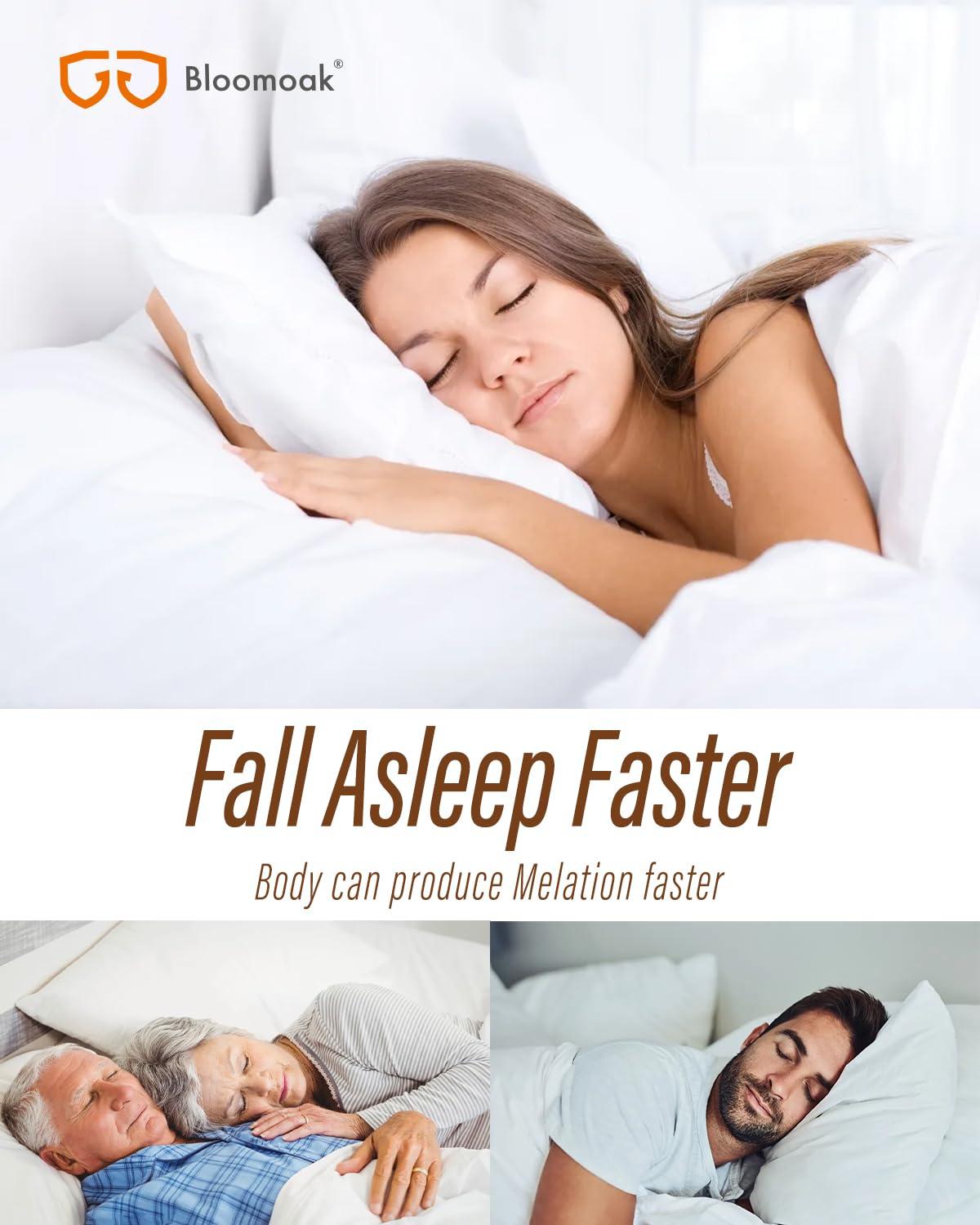 Bloomoak Bloomoak 99% Blue Light Blocking Glasses,Retro Round Glasses,Relieve Eye Fatigue,Improve Sleep,For Screens/Games