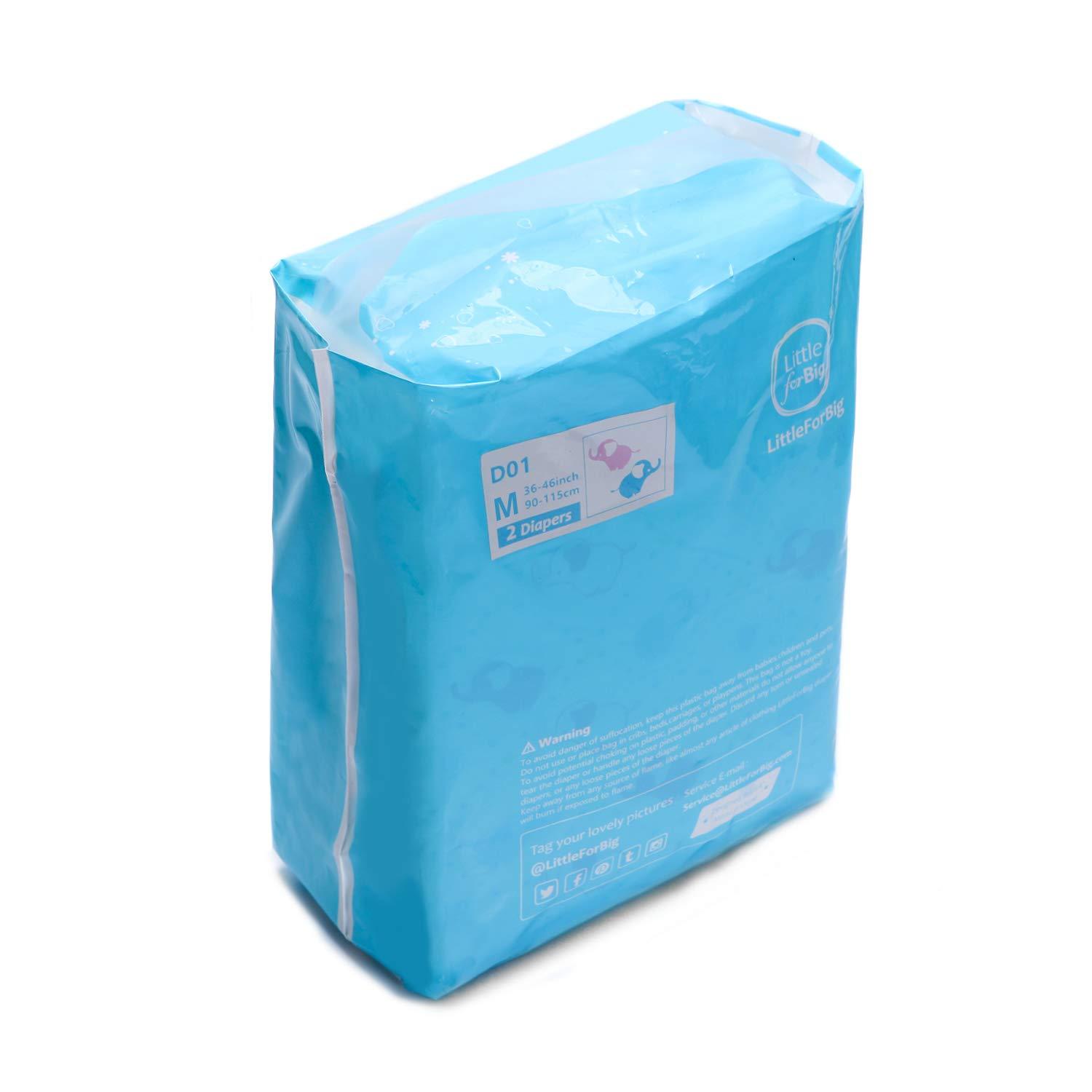 Littleforbig Littleforbig Adult Printed Diaper Briefs 2 Pieces - Little Trunks(Medium 28\"-38\")