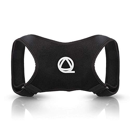Qualild LLC Qualid Posture Corrector- Invisible Under Clothes, Men and Women, Body Fitting, One Size Fits All, High Quality, Thin and Comfortable (Black)