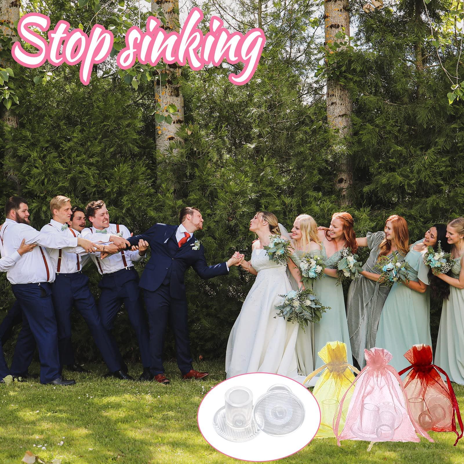 OZIO Heel Protectors for Grass 21 Pcs, 3 Sizes Grass High Heel Protectors for Walking on Grass and Uneven Floor, Clear Heel Sink Stoppers for Women Wedding Shoes