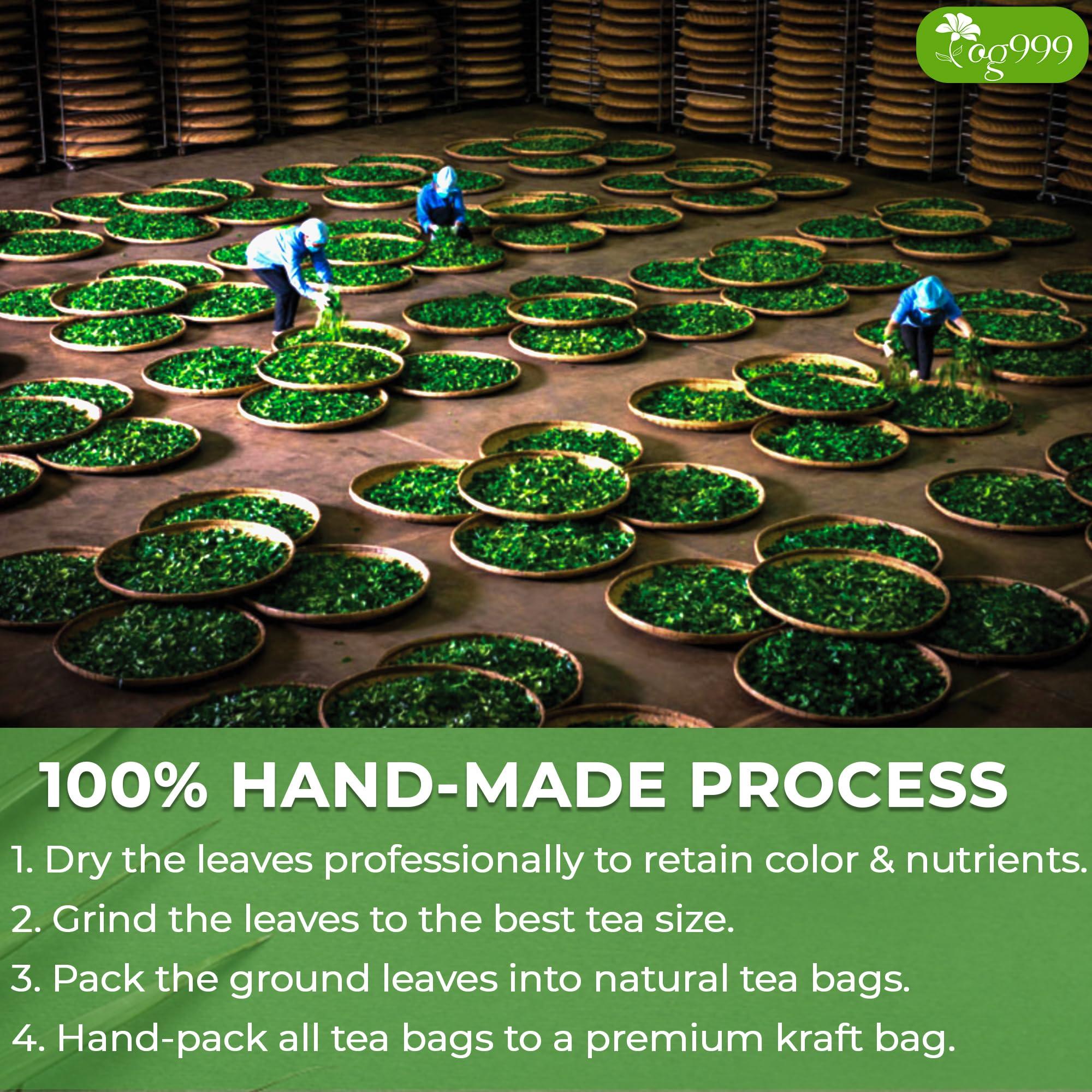 TOG999 TOG999, Premium 120 Moringa Leaf Tea Bags, 100% Natural & Pure from Moringa Leaves. Loose Leaf Moringa Herbal Tea. Moringa Leaf Tea. No Sugar, No Caffeine, No Gluten, Vegan.