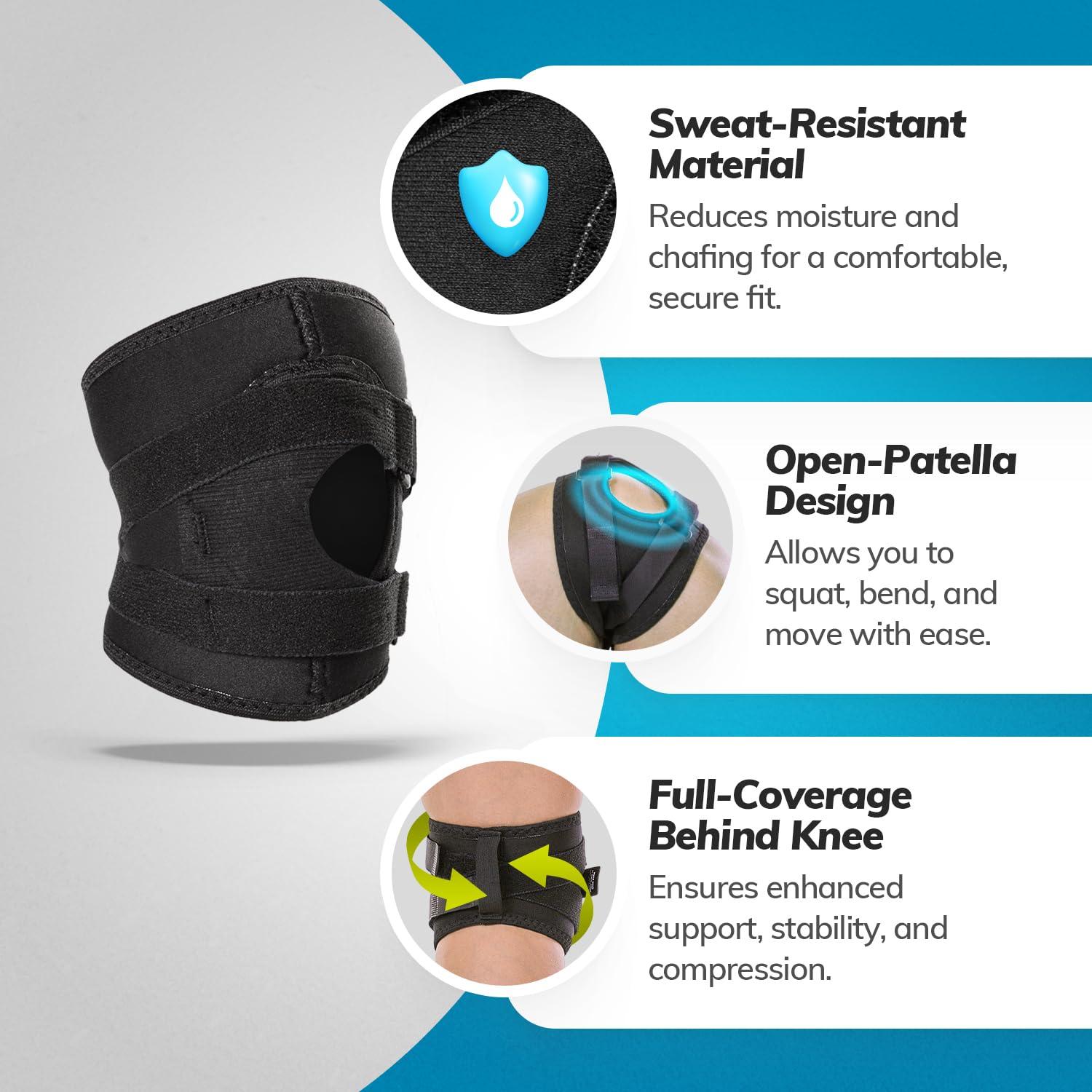 BraceAbility BraceAbility Short Patellar Tracking Knee Brace - Pull-On Running, Exercise, Athletic Support Stabilizer for Post Kneecap Dislocation, Tendonitis, Patellofemoral Pain and MCL/LCL Injuries (Small)