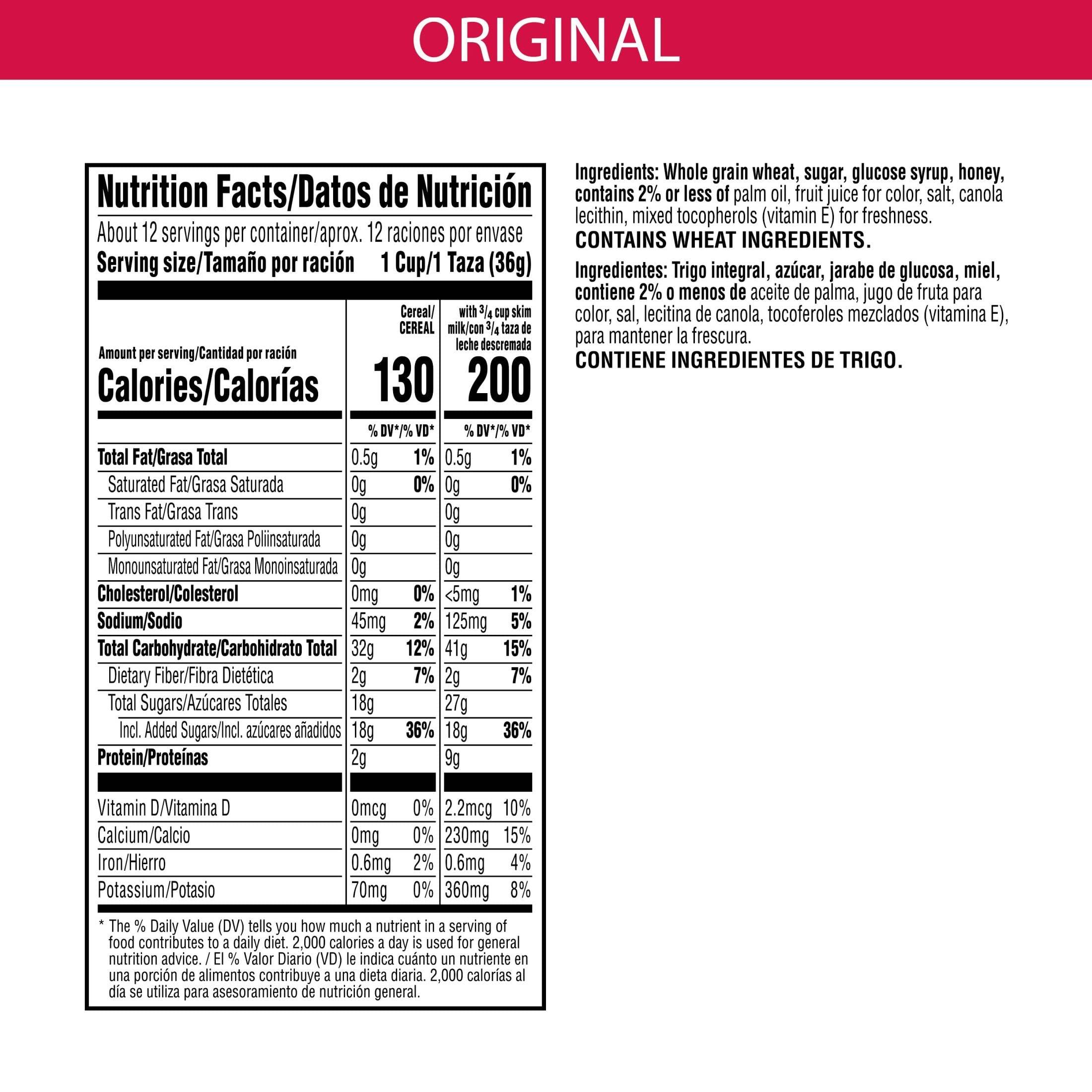 Honey Smacks Honey Smacks Breakfast Cereal, Made with Whole Grain, Kids Snacks, Large Size, Original, 15.3oz Box (1 Box)