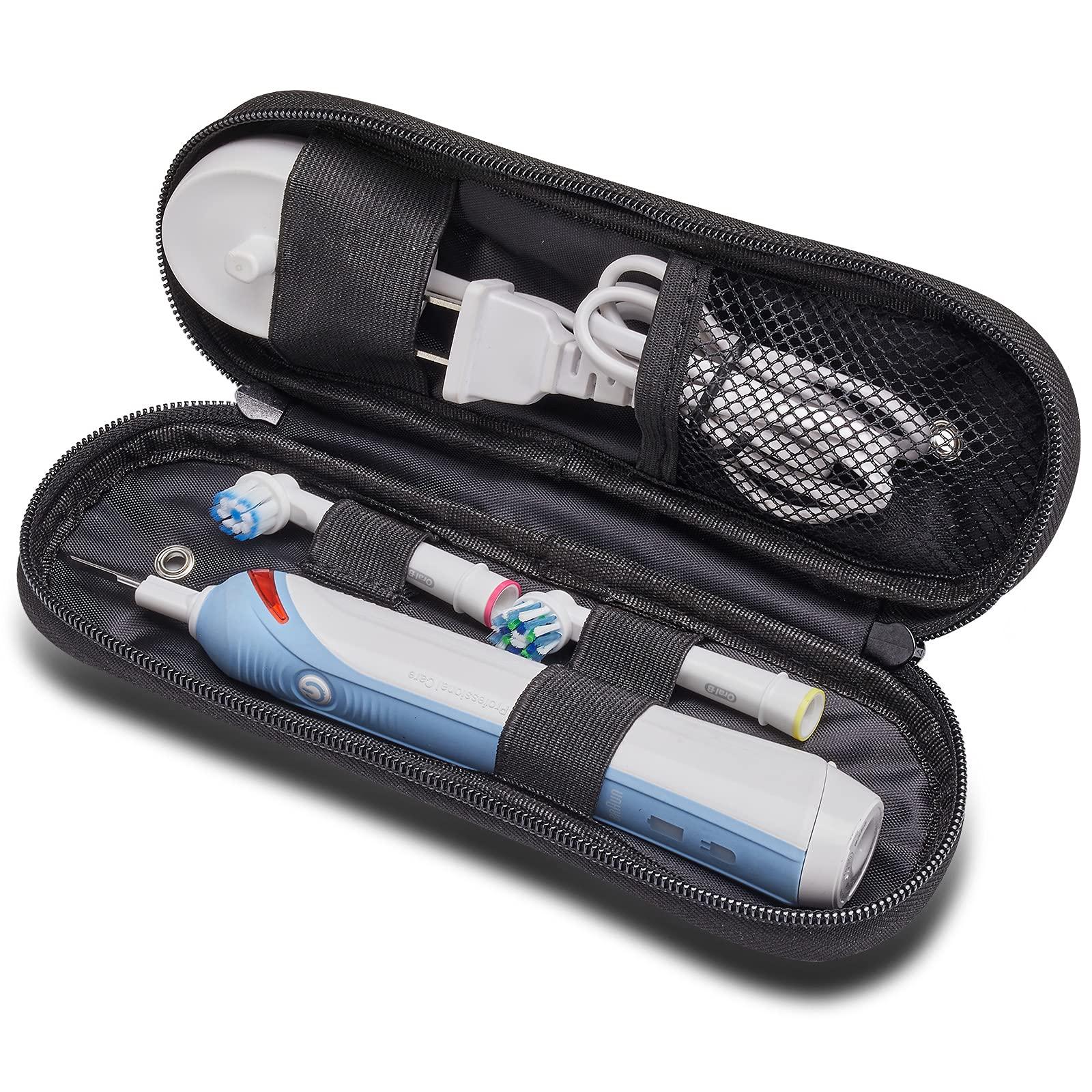 Mijibisu Toothbrush Travel Case for Oral-B Pro 500/600/650/1000/1500/2000/3000/3500/5500/Pro-Health,Genius X Limited/6000/7000/7500/8000/9600,Smart 1500/3000/5000,Vitality Dual Clean.(Case Only) Black