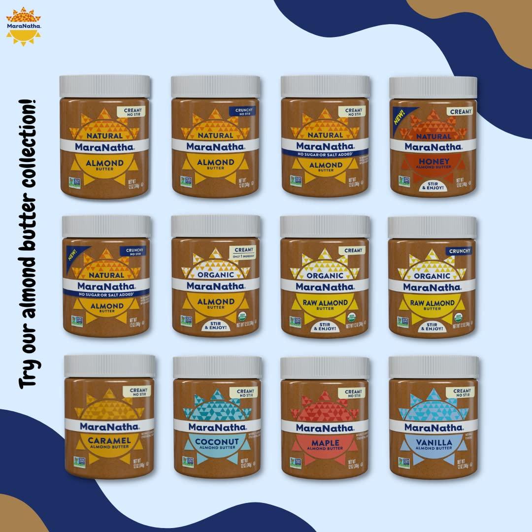 MARANATHA MaraNatha No Stir Creamy Roasted Caramel Almond Butter, 12oz (Pack of 2)