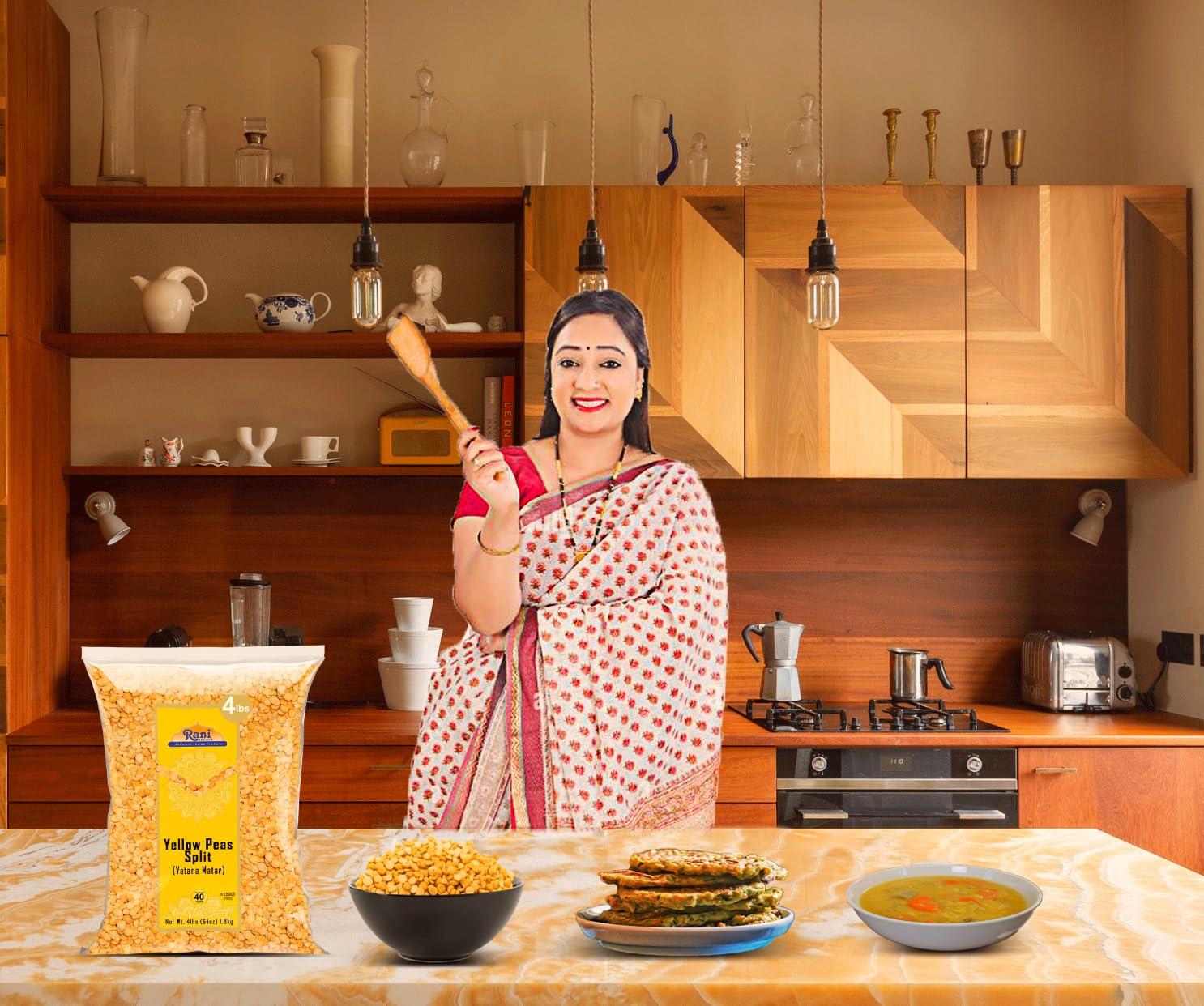 Rani Brand Authentic Indian Products Rani Yellow Peas Split, Dried (Vatana, Matar) 64oz (4lbs) 1.81kg Bulk ~ All Natural | Vegan | Gluten Friendly | Kosher | Product of USA