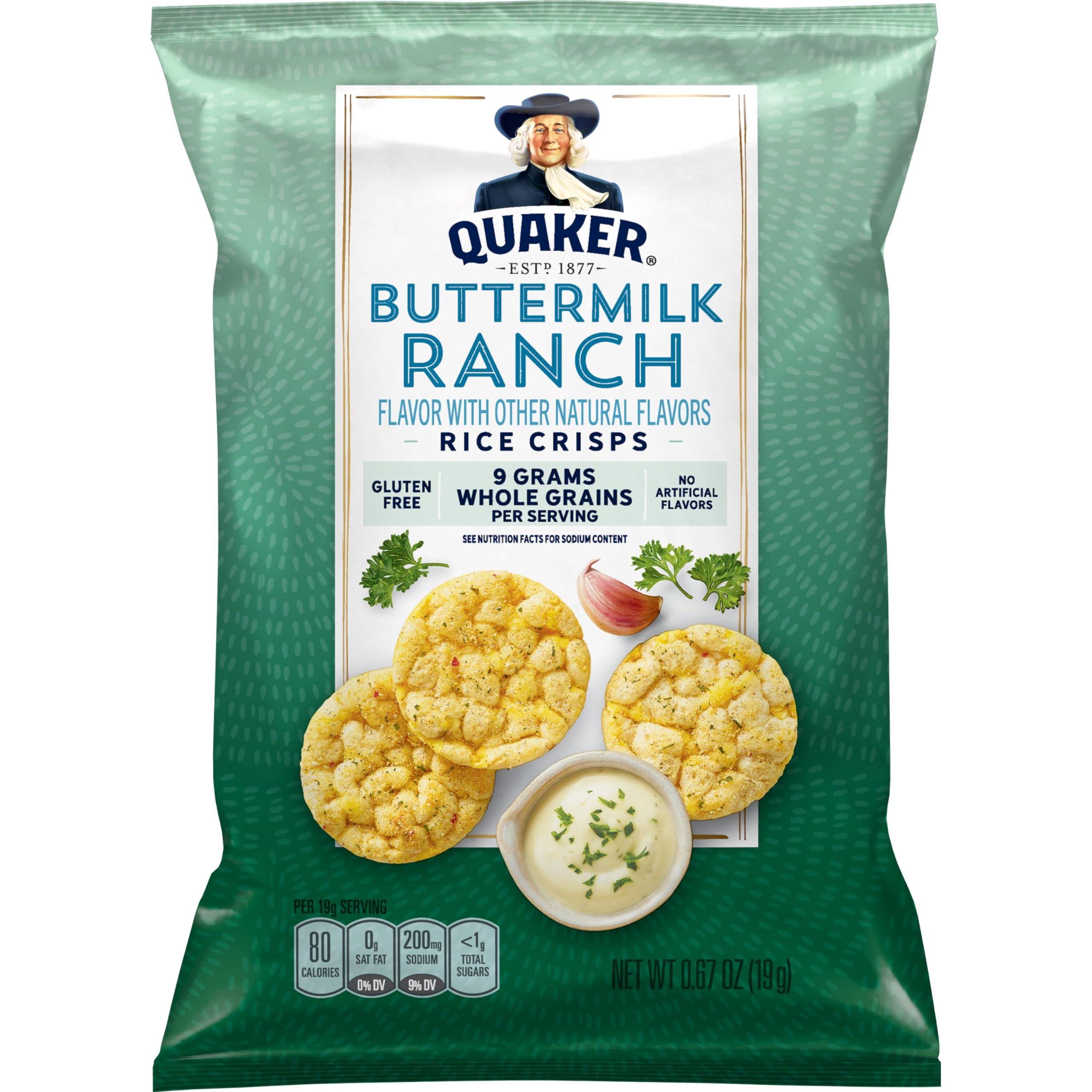 Quaker Quaker Rice Crisps, 4 Flavor Sweet and Savory Variety Mix, 15 count