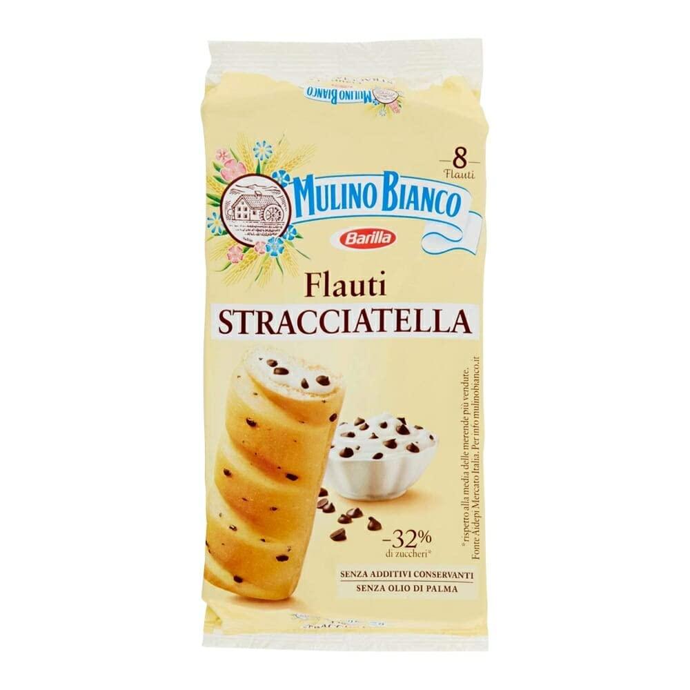 Mulino Bianco Mulino Bianco Merendine Flauti alla Stracciatella, Snack Dolce per la Merenda - 280 g