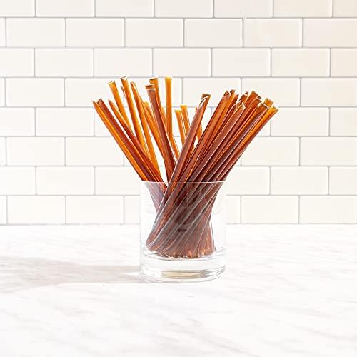 Bushwick Kitchen Bees Knees Spicy Honey Sauce + Sticks Set, Wildflower Honey Mixed with Habanero Peppers, 12.5 Ounce Bottle + 50 Sticks