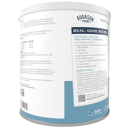 Augason Farms Augason Farms Pasteurized Dried Whole Egg Powder Can, Real Eggs, Emergency Food Supply, Everyday Meals, 85 Servings