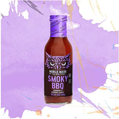 The New Primal Noble Made Smoky BBQ Cooking & Dipping Sauce, Whole30 Approved, Paleo, Certified Gluten Free, Dairy and Soy Free, Vegan, Keto, 13 Oz Glass Bottle (1 Count)