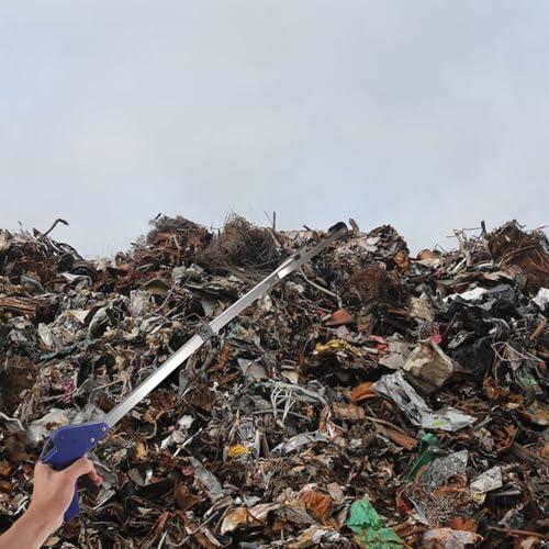 Garneck Garneck Trash Grabber Folding Trash Tongs Outdoor Fireplace Tools Trash Pick Clips Pincher Grab Tool Rubber Charcoal Handle Elder Grabber Pickup Tool