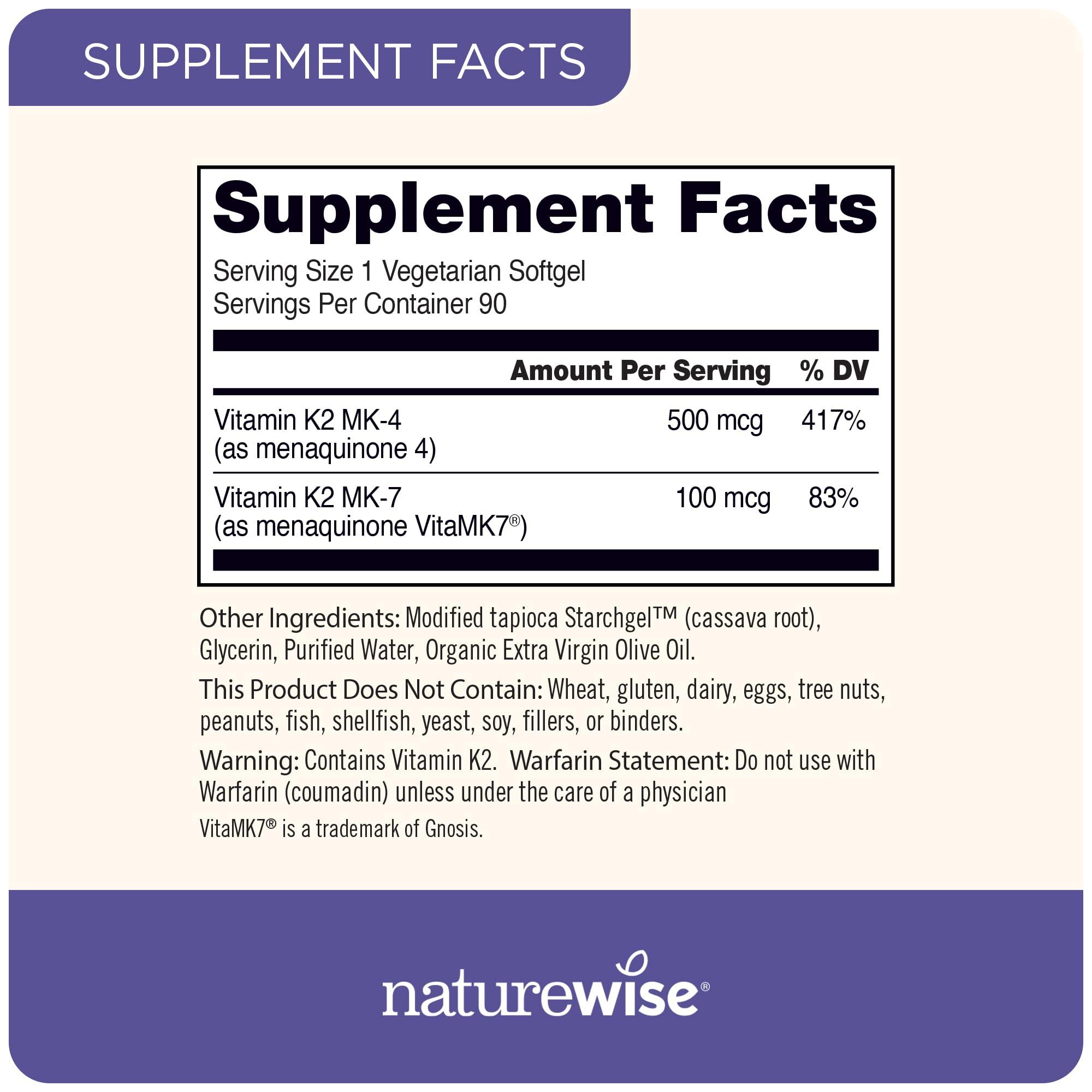NatureWise NatureWise Curcumin Turmeric 2250mg with BioPerine & Vegan Vitamin K2 MK-7 100mcg and MK4 500mcg - 180 Count & 90 Softgels