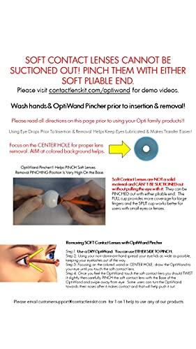 OptiWand OptiWand Pincher Soft Contact Lens Inserting Removing Tool. Helper to Pinch Eye Lenses for Removal. Applicator Inserter Remover Extractor Device. Gift Eyes Contacts Insertion Removal Solution Stick