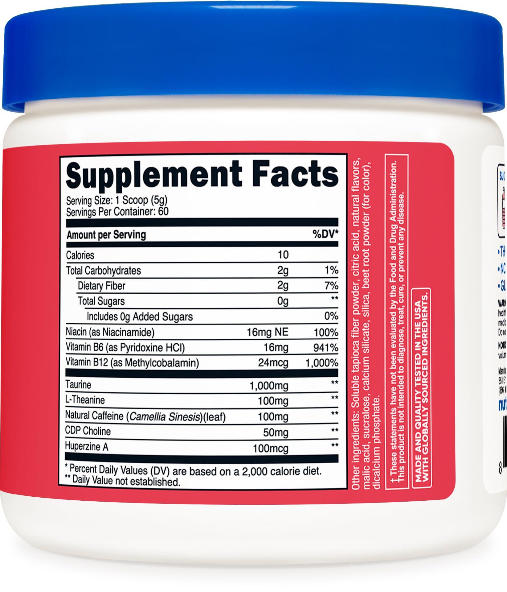 Nutricost Nutricost Energy Complex (Strawberry Kiwi) (60 Servings) - Clean Energy Powder, 300g Dietary Supplement