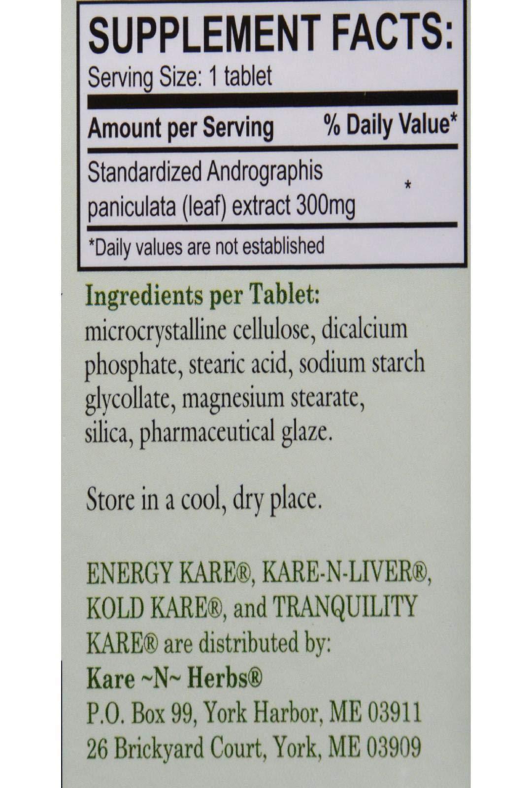 Kare-N-Herbs Kold Kare Daily Immune Health Function, 40 Count | Effective Against Cold, Sinus, Allergy Symptoms | Non-Habit Forming | No Side Effects