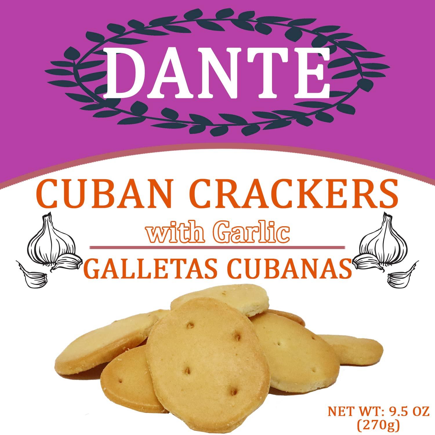 La Dante Crackers Cuban With Garlic Galletas Cubanas Pack 2 (8 oz bag)