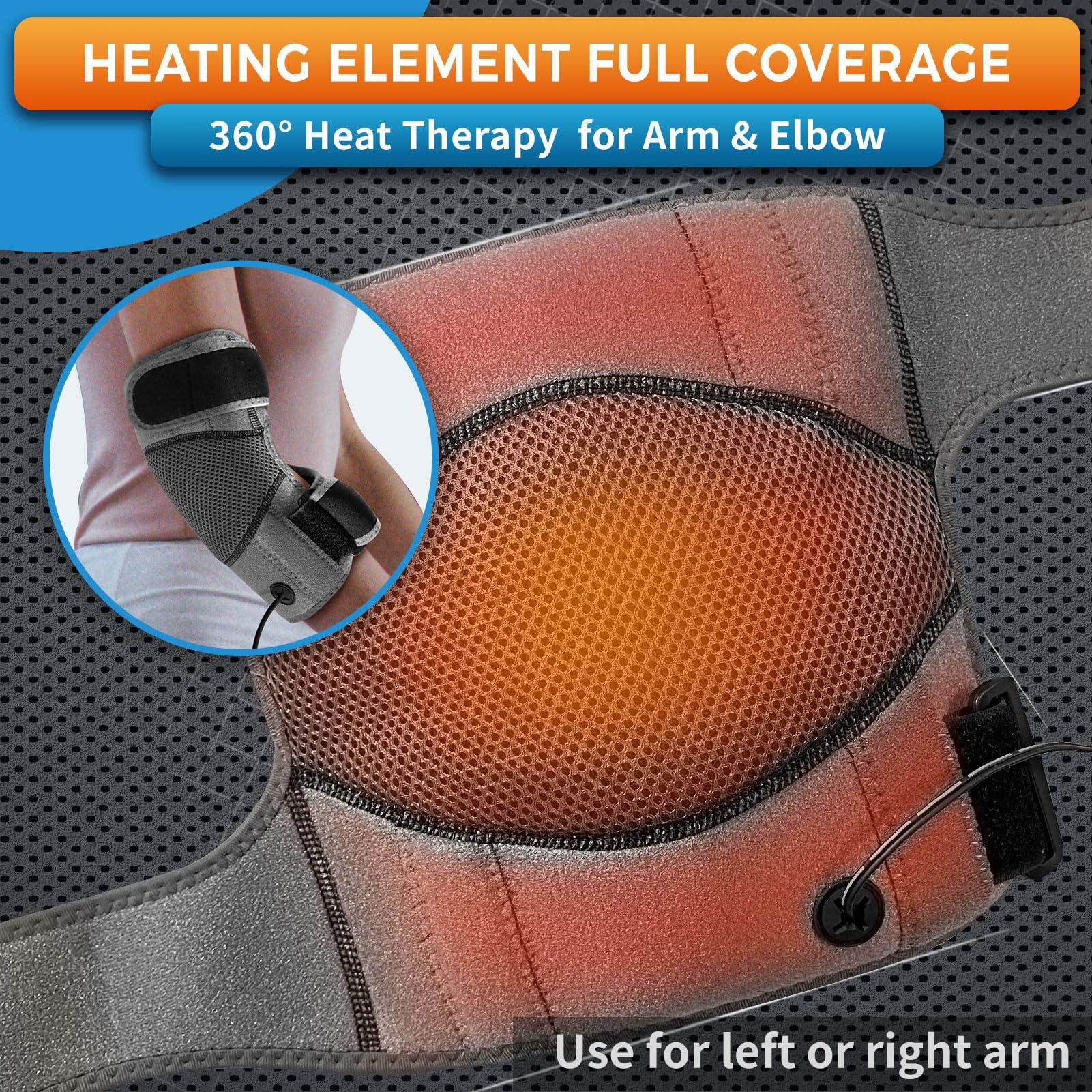 sticro sticro Elbow Heating Pad for Arm and Tennis Elbow, 3 Heat & 5 Timer Settings Heated Elbow Brace for Golfer Elbow and Cubital Tunnel Syndromes Relief