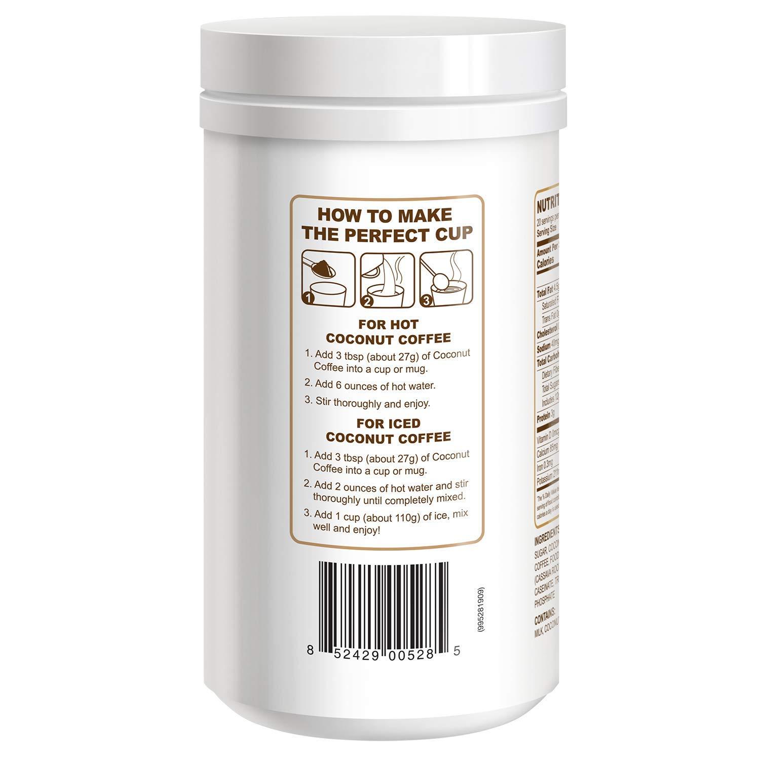 CAcafe CAcafe Coconut Coffee, Coconut Infused Colombian Coffee, Creamy Drink Mix, Make Iced or Hot, Packed with Antioxidants, Natural Energy, and Stress Relief (6 Pack, Coconut Coffee)