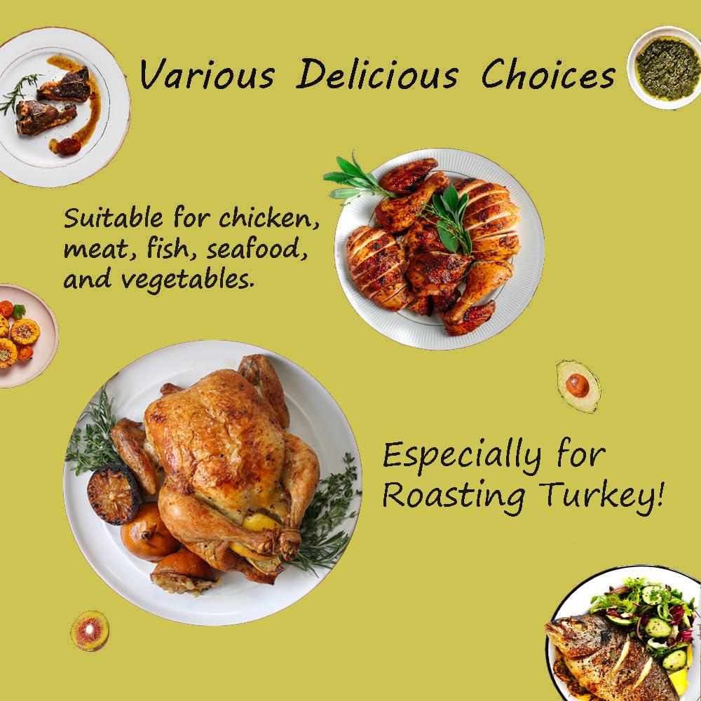 Kiginhans 10Large Oven Bags Turkey Size,Cooking Roasting Bags Large Size(2224Inch) Meat Roasting Bags Safe for Turkey Meat Fish and Vegetables (10)