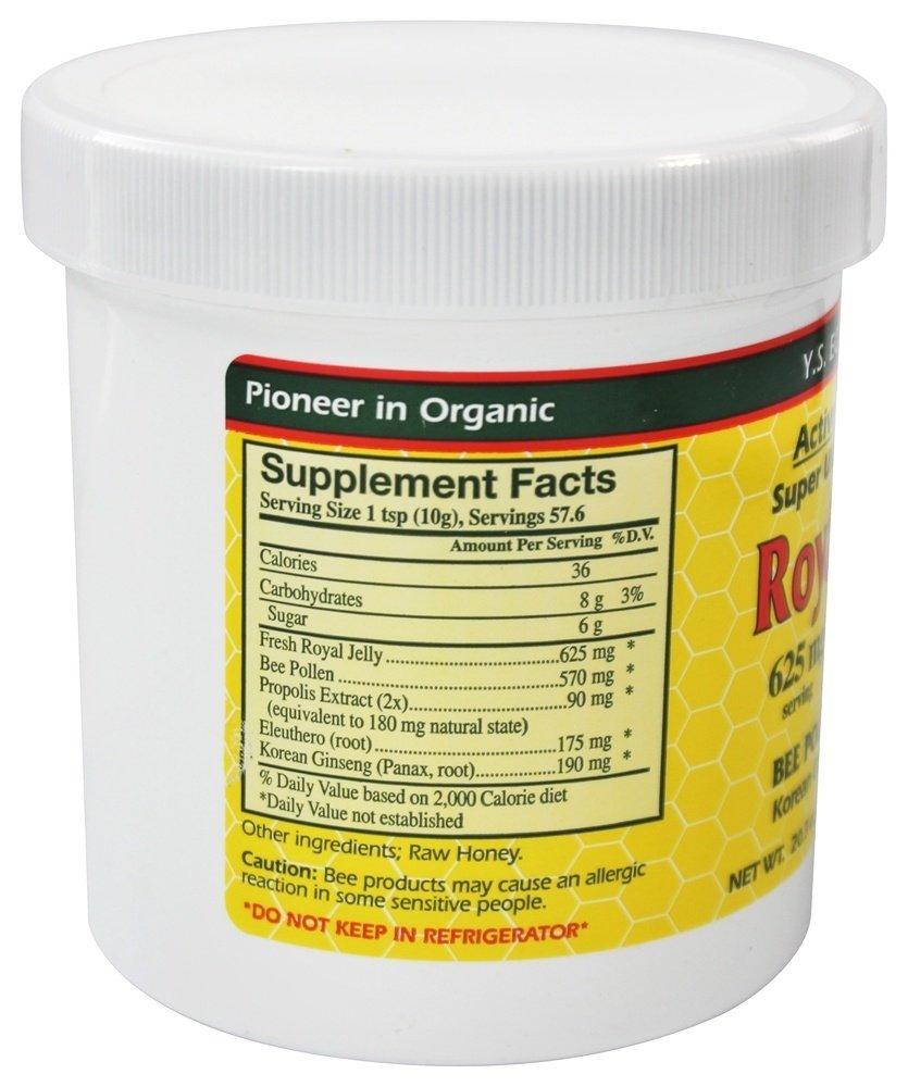 YS Eco Bee Farms Fresh Royal Jelly + Bee Pollen, Propolis, Ginseng, Honey Mix - 36,000mg Y.S. Org 20.3 oz