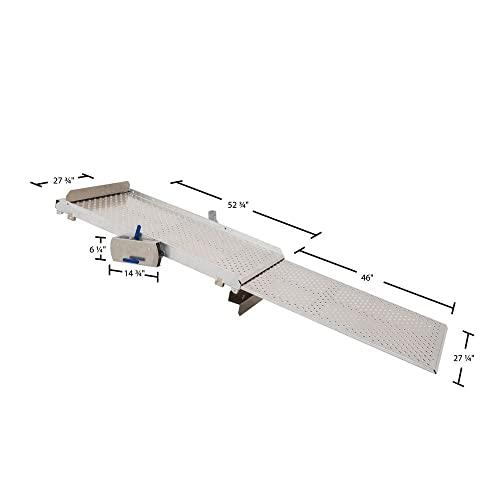 Silver Spring Tilt-A-Rack Premium Aluminum Scooter and Wheelchair Carrier, 350 lb. Weight Capacity, Platform Measures 52" L x 27-5/8" W, Integrated Hitch Adapter for Class III or IV 2" Hitches