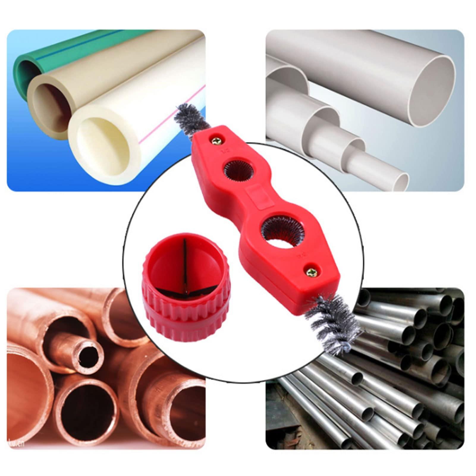 WinmetEuro Copper Pipe Cleaner, 15mm and 20mm Sizes Multifunctional Scratch Resistant Tube Reamer for Tubing Polishing and Cleaning