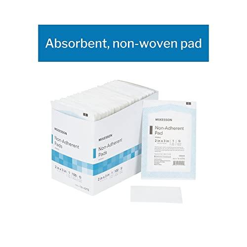 McKesson McKesson Non-Adherent Dressing Pads, Sterile, Nylon/Polyester, 2 in x 3 in, 100 Count, 1 Pack
