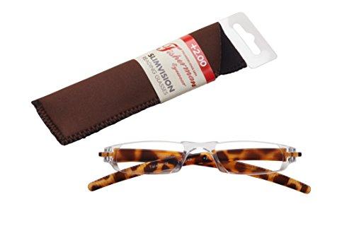 Fisherman Eyewear Fisherman Eyewear Slim Vision Rimless Reading Glasses, Tortoise (+2.00) (08654FE)